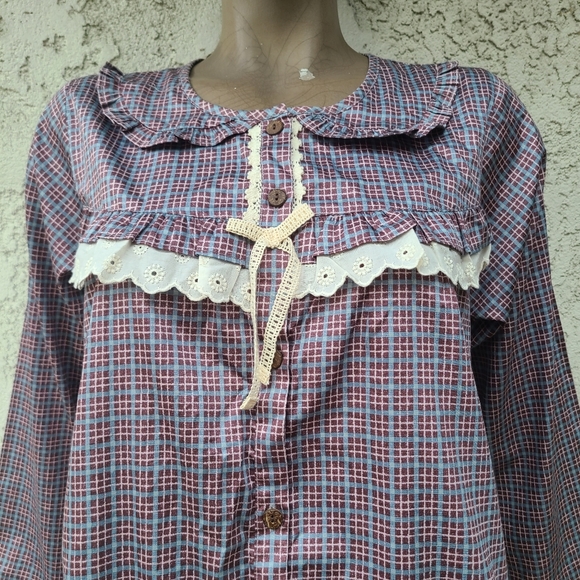 Checkered Pajama Pants and Top Set - Picture 4 of 8